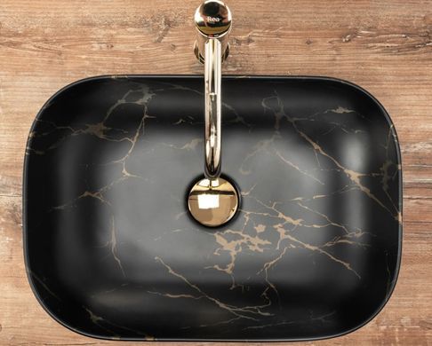 Умывальник (раковина) REA BELINDA BLACK MARBLE MATТ накладной