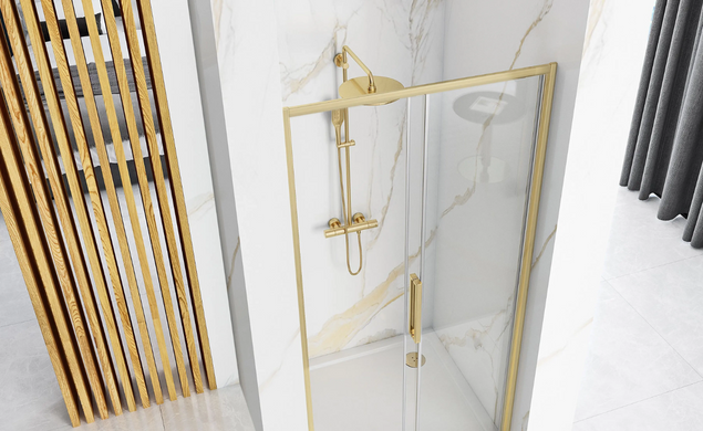 Душові двері REA RAPID SLIDE 160 BRASHED GOLD