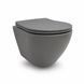 Подвесной унитаз VBI VULCANO GREY MATT
