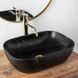 Умывальник (раковина) REA BELINDA BLACK MARBLE MATТ накладной