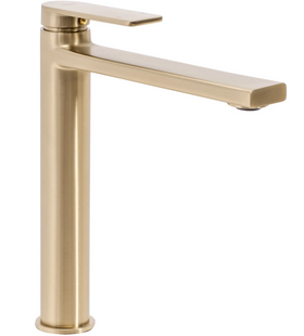 Змішувач для раковини (умивальника) REA VERSO BRUSHED GOLD високий *