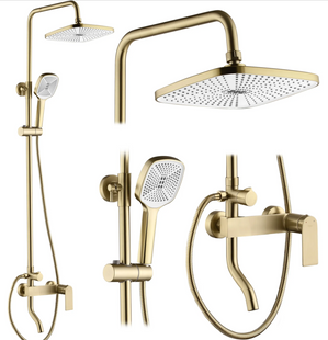 Душовий гарнітур REA STORM 2.0 BRUSHED GOLD з виливом