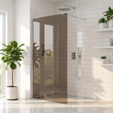 Душова стінка REA FLEXI 120 BROWN CHROME