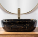 Умывальник (раковина) REA BELINDA BLACK MARBLE SHINY накладной