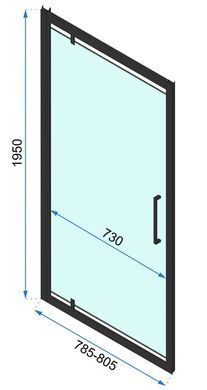 Душевая кабина REA RAPID SWING 80x80 BLACK