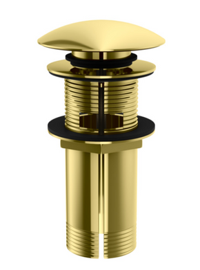 Донний клапан для раковини KOHLMAN KLIK-KLAK GOLD з переливом 00000002465