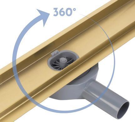 Трап для душу REA NEOX 100 PRO BRUSHED GOLD 2в1 матове золото