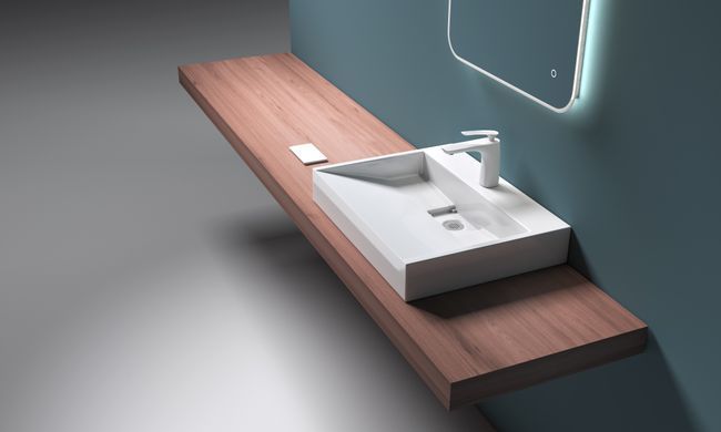 Умивальник (раковина) VBI ESTE 50 WHITE 1/O накладний підвісний