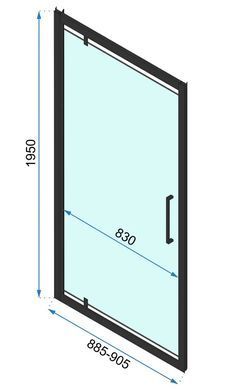 Душевая кабина REA RAPID SWING 80x90 BLACK