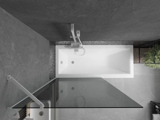 Шторка для ванны MEXEN NEXT GRAFIT WHITE 100 постоянная