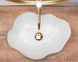 Умывальник (раковина) REA PEARL WHITE GOLD EDGE накладной