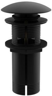 Донный клапан для раковины KOHLMAN CLICK-CLACK BLACK с переливом * KOREK EB