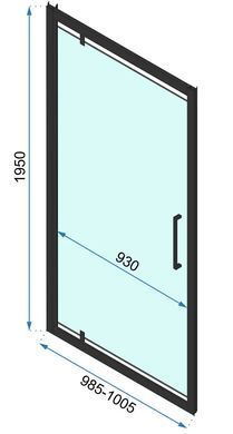 Душевая кабина REA RAPID SWING 80x100 BLACK