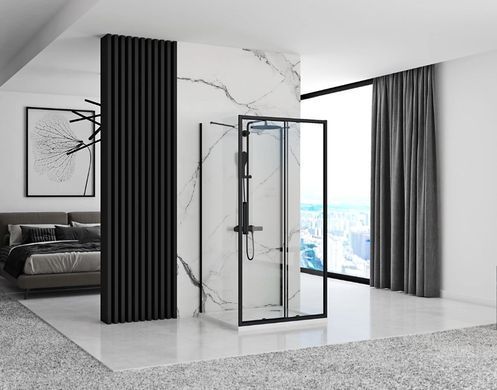 Душова кабіна REA RAPID SLIDE 150х100 BLACK пристінна