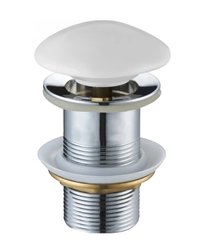 Донный клапан для раковины MEXEN KLIK-KLAK WHITE MATT без перелива с керамической крышкой MEX-79910-01