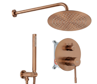 Душевая система REA LUNGO DIAMOND BRUSHED COPPER + BOX скрытого монтажа