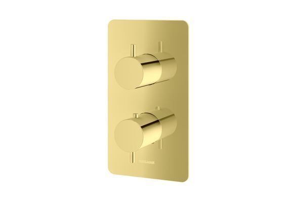 Душевая система KOHLMAN AXEL 30 GOLD с термостатом + BOX скрытого монтажа