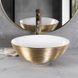 Умивальник (раковина) REA STELLA BRUSHED GOLD WHITE накладний