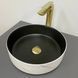 Умывальник (раковина) VBI PRATO WHITE BLACK MARBLE MATT накладной