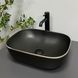 Умывальник (раковина) VBI RAVENNA BLACK MATT SILVER EDGE накладной