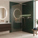 Душевая стенка REA FLEXI 120 TRANSPARENT BRUSHED COPPER