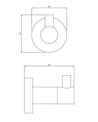 Крючок для полотенец OMNIRES MODERN PROJECT GRAPHITE