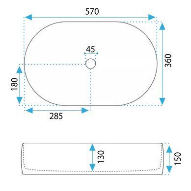 Умивальник (раковина) REA ALMA WHITE білий накладний