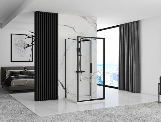 Душевая кабина REA RAPID SLIDE 160х90 BLACK пристенная