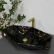 Умивальник (раковина) VBI VENEZIA MARBLE BLACK GLOSSY накладний