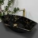 Умывальник (раковина) VBI VENEZIA MARBLE BLACK GLOSSY накладной