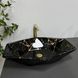 Умивальник (раковина) VBI VENEZIA MARBLE BLACK GLOSSY накладний