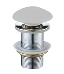 Донный клапан для раковины MEXEN KLIK-KLAK PLATINUM GRAY MATT без перелива с керамической крышкой MEX-79910-63