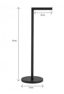 Стійка для туалетного паперу VBI ROUND BLACK