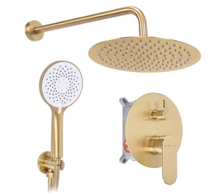 Душевая система REA DROP BRUSHED GOLD + BOX скрытого монтажа