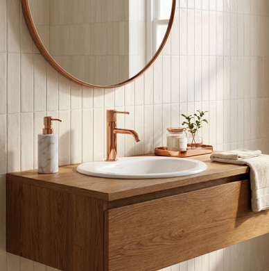 Смеситель для раковины REA VENTI COPPER низкий