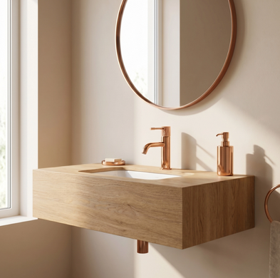 Смеситель для раковины REA VENTI COPPER низкий