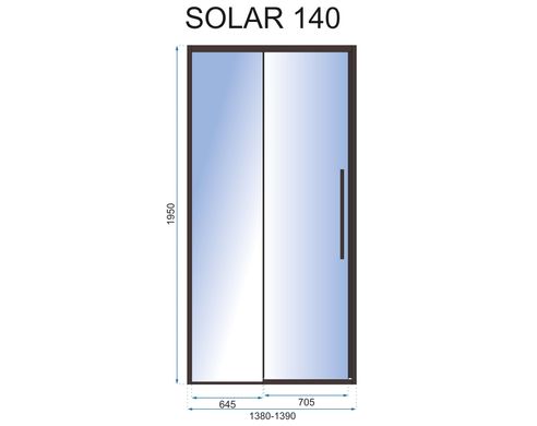 Душевая дверь REA SOLAR BLACK 140