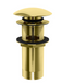 Донний клапан для раковини KOHLMAN KLIK-KLAK BRUSHED GOLD з переливом 1 624 грн
