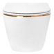 Подвесной унитаз REA CARLO WHITE MINI FLAT GOLD EDGE белый