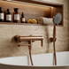 Змішувач для ванни REA ARCOS BRUSHED COPPER з виливом