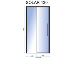 Душові двері REA SOLAR BLACK 130