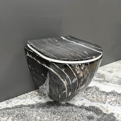 Подвесной унитаз VBI VULCANO BLACK ONYX