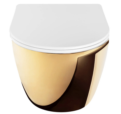 Підвісний унітаз REA CARLO MINI TORNADO NFQ GOLD WHITE