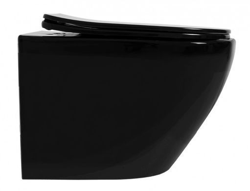 Підвісний унітаз REA CARLO MINI RIMLESS FLAT BLACK чорний
