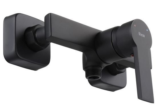 Смеситель для ванны и душа REA ARGUS BLACK MATT черный настенный без излива