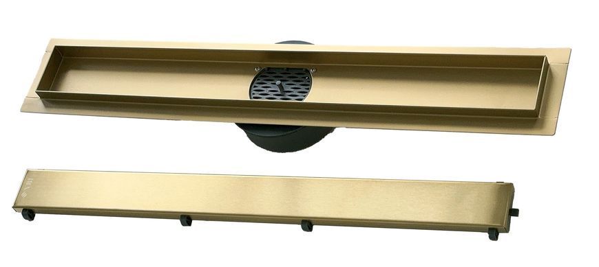 Трап для душа VBI FORT 2в1 100 BRUSHED GOLD