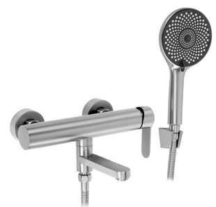 Змішувач для ванни REA ARCOS NICKEL BRUSHED з виливом