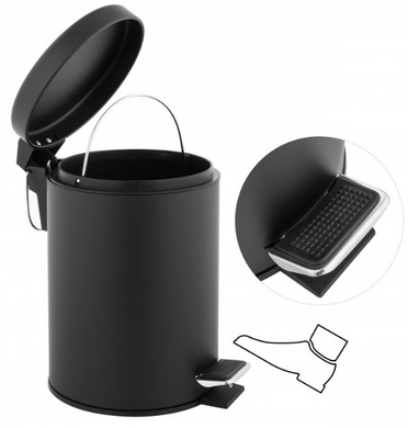 Корзина для мусора YOKA LABI BLACK 3л. для ванной комнаты