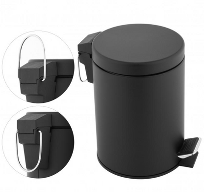 Корзина для мусора YOKA LABI BLACK 3л. для ванной комнаты