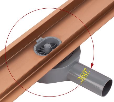 Трап для душа REA NEOX 80 PRO BRUSHED COPPER